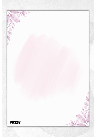 A5 Çiçek Bloknot Çizgisiz Defter - 50 Yaprak - Memopad - Notepad - Not Defteri - Not Kağıdı Mor Mor