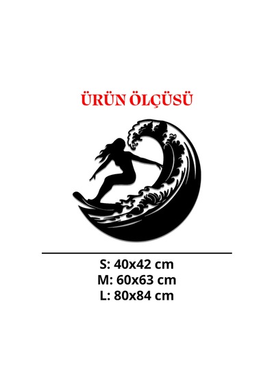 Işıklı Sörf Yapan Kız Dekoratif Tablo Balkon Duvar Dekorlu Gece Lambası Sarı - 745866693 Sarı