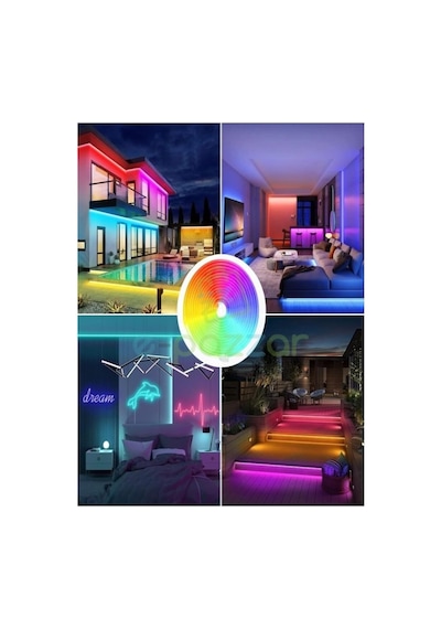 Premium Ticaret 5 Metre 16 Renk Rgb Esnek Şerit Neon Led Uzaktan Kumandalı 4 Fonksiyon Dimmable Çok Renkli Diğer