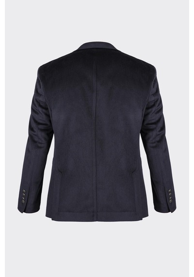 Lacivert Kadife Fitilli Casual Premium Ceket Laci