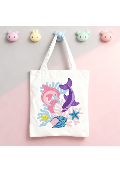 5d Elmas Taş İşlemeli Bez Çanta 30x35cm, Diamond Painting Tote Bag Gwddx19479, Elmas Boyama Bez Çanta Hobi Kiti, Taşlı Omuz Çantası Seti