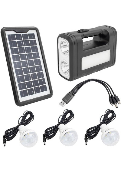 Xtechnx Cihan613548 Powermaster Gd-8017s Solar Panelli 3 Ampullü Solar Aydınlatma Sistemi