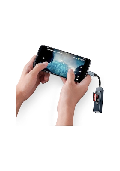 Type-c To Usb Dönüştürücü 3.0 Hub 5in1 Port Hızlı Aktarım 5gbps Usb Hafıza Kart Okuyucu Telefon Pc Bilgisayar T803