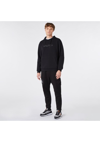Nautica Nautıca Erkek Siyah Standart Fıt Kapüşonlu Sweatshırt Düz K37226t Siyah