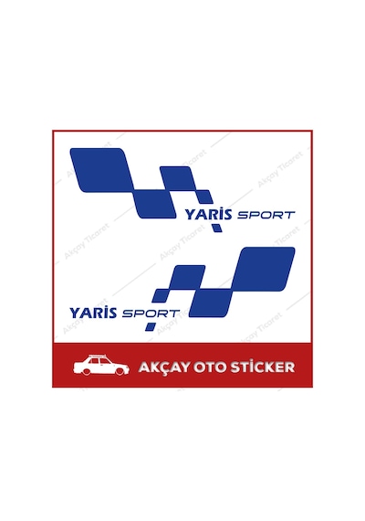 Toyota Yaris Sport Sticker Yaris Sticker (Sağ Sol Takım) Sticker