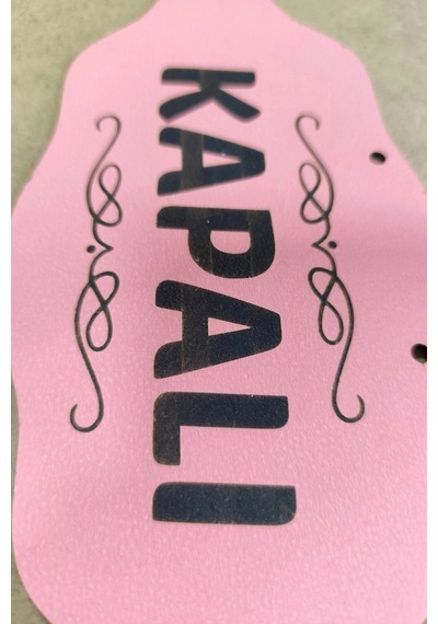 Dekoratif Açık-kapalı Tabelası Jüt İp Ve Vantuz Hediyeli - Pembe