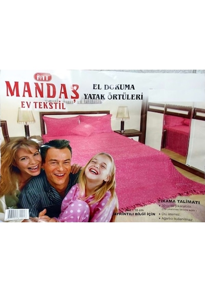Tavşan Tüyü El Dokuma Yumuşak Dokulu Tek Kişilik Yatak Örtüsü 160x240 -pembe Pembe