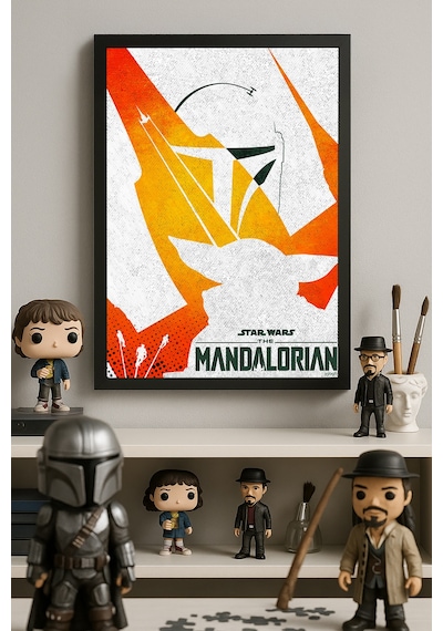 The Mandalorian Siyah Ahşap Çerçeveli Poster, Film Duvar Tablosu