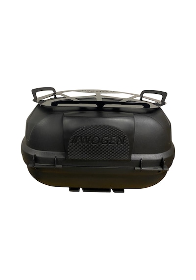Wogen Wg39 Sırt Dayamalı Premium Metal Bagajlı Çanta Siyah + Karbon Dizlik Hediyeli Siyah