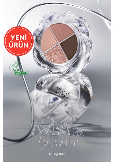 İpeksi Dokulu 4'lü Far Paleti Muzıgae Mansıon Twist Pot Eye Palette 05 Fog Rose 12009179