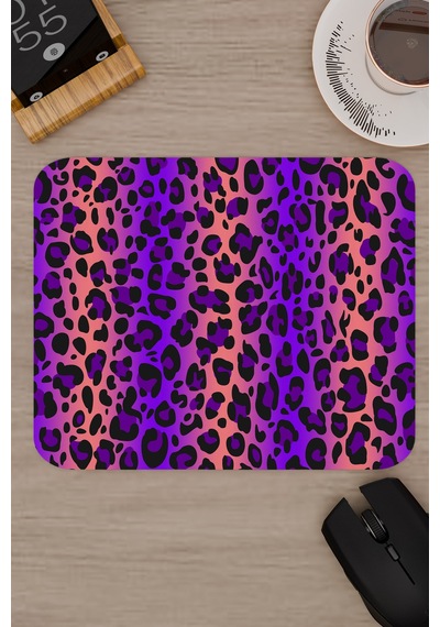 Leopar Kaymaz Dikişli Kauçuk Oyuncu Mousepad V1 - 22x18 Gaming Mouse Pad Fare Altlığı