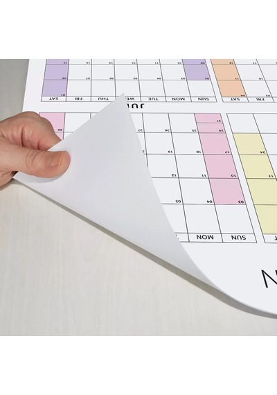 2027 Amerikan Standardı Takvim, Yıllık Planlayıcı Duvar Takvimi, Sunday Start Wall Planner Çok Renkli