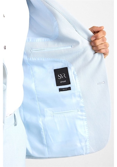 Süvari Saks Mavi Slim Şal Yaka Düz Torba Cep 6 Drop Smokin / Damatlık Stk3000400037-m05 Süvari Saks Mavi Slim Şal Yaka Düz Torba Cep 6 Drop Smokin / Damatlık Stk3000400037-m05