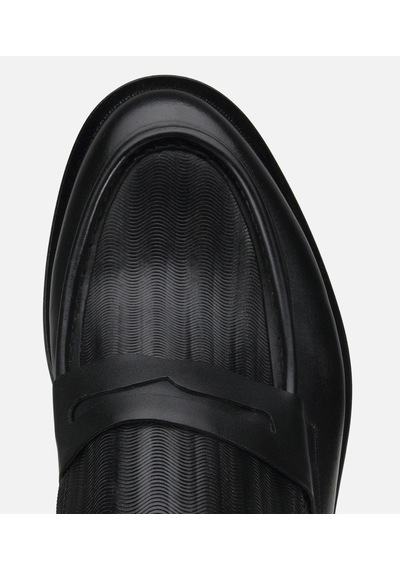 Hotiç Erkek Deri Siyah Kalın Tabanlı Klasik Loafer