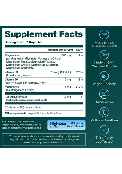 Etta Vita Magnesium Complex 60 Veggie Kapsül Orijinal Usa Menşeii Dmmedicineden