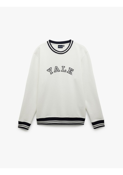 Koton Uzun Kollu Çizgi Detaylı Bisiklet Yaka Lisanslı Yale Baskılı Sweatshirt Beyaz 5sam70048mk Beyaz Koton Uzun Kollu Çizgi Detaylı Bisiklet Yaka Lisanslı Yale Baskılı Sweatshirt Beyaz 5sam70048mk Beyaz