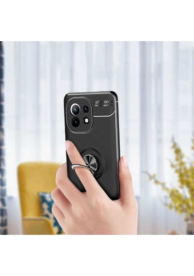 Xiaomi Mi 11 Kılıf Zore Ravel Yüzüklü Silikon Kılıf
