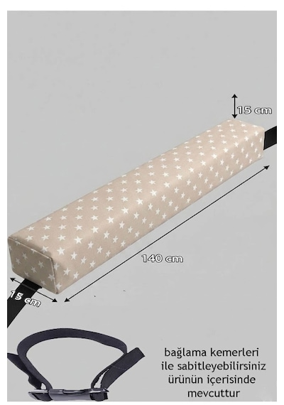 Yeni Nesil Sünger Yatak Bariyeri 140 Cm -bej Yıldız