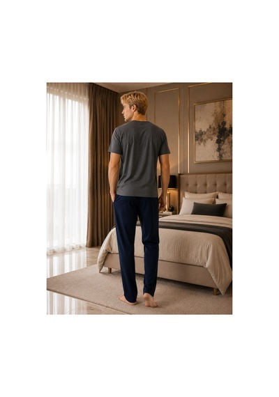 Pijamask Erkek Antrasit Never Give Up Baskılı Pamuklu Uzun Pantolonlu Pijama Takımı Rahat Ev Giyim Gri Pijamask Erkek Antrasit Never Give Up Baskılı Pamuklu Uzun Pantolonlu Pijama Takımı Rahat Ev Giyim Gri
