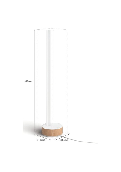 Philips Hue Gradient Signe Masa Lambası - Meşe 929003479601 .