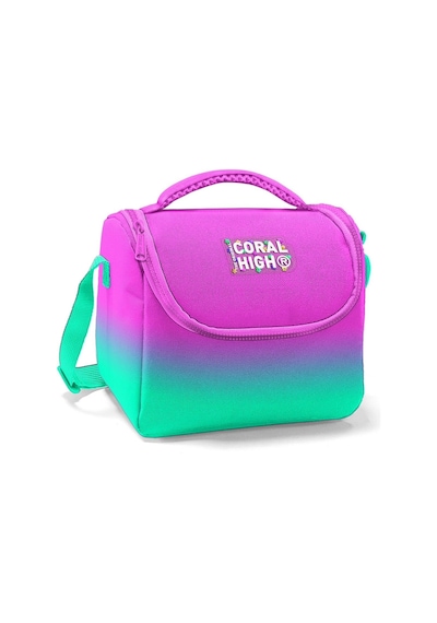 Coral High Pembe Su Yeşili Renk Geçişli Isı Yalıtımlı Beslenme Çantası - Kız Çocuk Çok Renkli