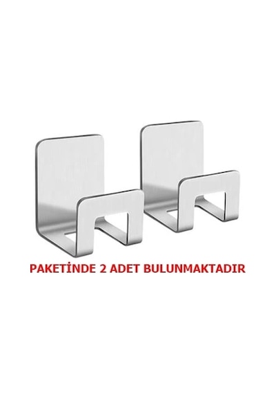 Kendinden Yapışkanlı Sünger Tutucu Krom 2 Li Paket Çok Renkli