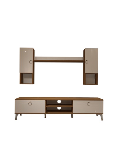 Decoraktiv Eko 5da Mdf Dvd Gold Tv Ünitesi Tv Sehpası Ceviz - Beyaz