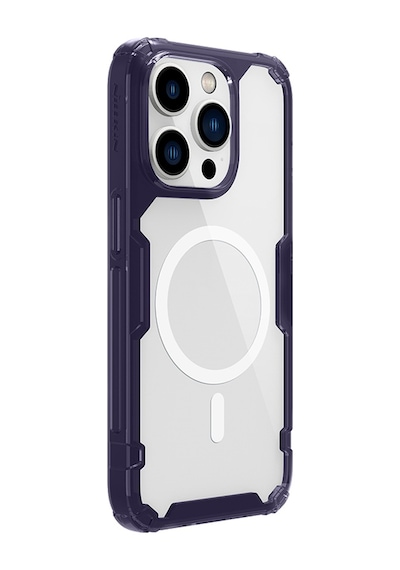 Nillkin Apple Uyumlu iPhone 14 Pro Max Magsafe Özellikli Nature Tpu Pro Kapak Derin Mor