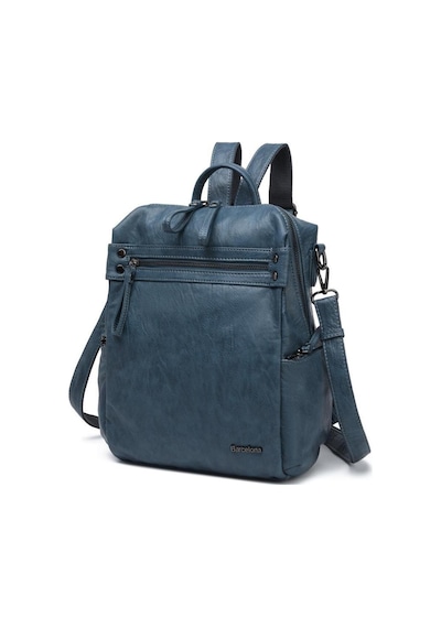 Smart Bags Yıkama Deri Sırt Askılı Kadın Çantası 21-k Barcelona 1909 Lacivert