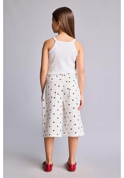Defacto Gabardin Kapri Kız Çocuk H6565a826smwt34 Beyaz-wt34