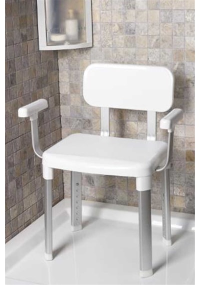 Cappadocia Paslanmaz Alüminyum Sırt Ve Kol Destekli Yaşlı Engelli Banyo Sandalyesi 130 Kg Kapasite -7463