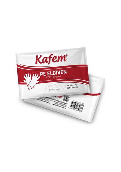 Kafem Şeffaf Tek Kullanımlık Şeffaf Eldiven 100 Lü