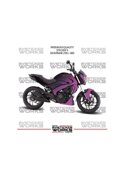 Bajaj Dominar 250-400 Uyumlu Kaplama Sticker Çift Renk Motor Kaplama Modeli Hazır Kit Yüksek Kalite