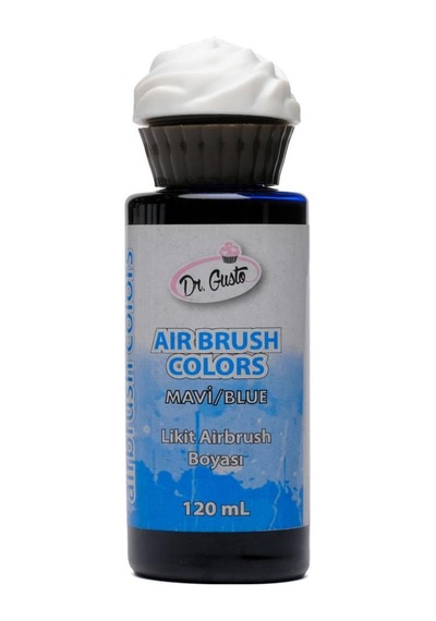 Airbrush Gıda Boyası Mavi 120 Ml Pasta, Şeker Hamuru Ve Fondan İçin Profesyonel Boya
