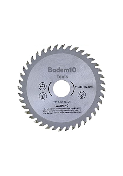 Badem10 Daire Testere Bıçağı Ahşap Kesme Testeresi 115mm 40 Diş + Matkap Aparatı
