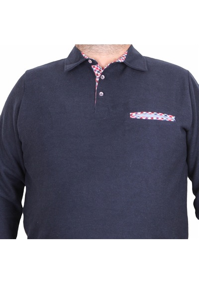 Moc Grande Mocgrande Erkek Büyük Beden Polo Yaka Sweat Flota Cep 24407 Lacıvert Lacivert Moc Grande Mocgrande Erkek Büyük Beden Polo Yaka Sweat Flota Cep 24407 Lacıvert Lacivert