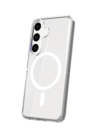 Samsung Uyumlu Galaxy S24 Kılıf Magneticsafe Şeffaf Silikon - Şeffaf