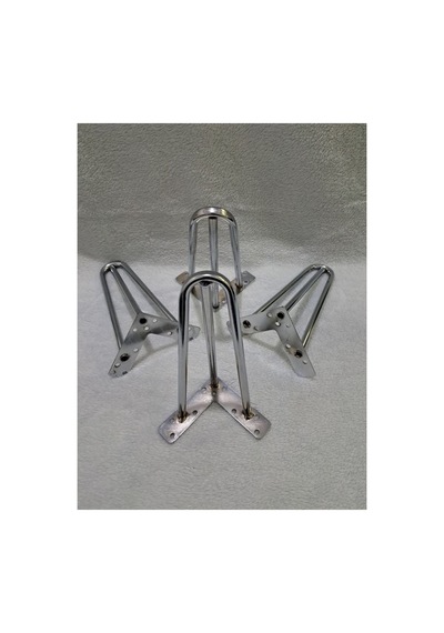20 Cm Metal 4 Adet Gümüş Metal Mobilya Ayakları Gümüş