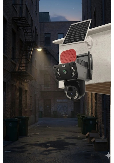 Okam Pro O-kam-3815e 4g Destekli, Çift Lensli 6mp Güneş Enerjili Ptz Dış Mekan Kamera