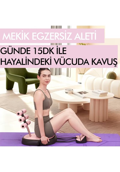Çok Fonksiyonlu Mekik Aleti Ev Kol Üst Vücut Karın Ve Core Egzersiz Cihazı + Pilates Çorabı