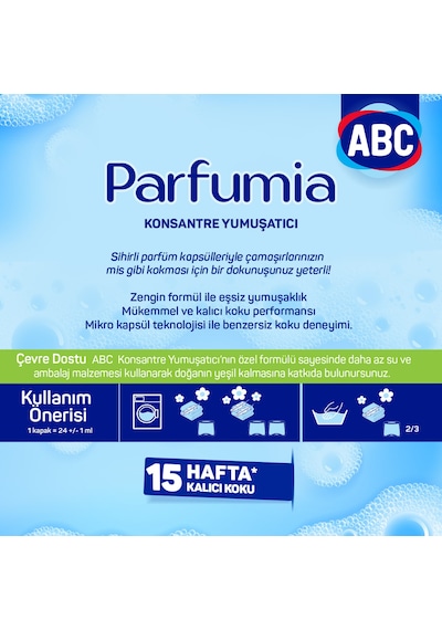 ABC Parfumia Konsantre Çamaşır Yumuşatıcısı Zarif Orkide 4 x 1440 ML