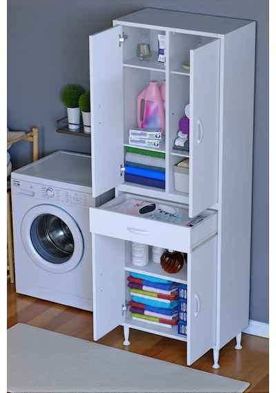 Eliusta Line Beyaz 60 Cm Banyo Dolabı Çok Bölmeli Banyo Düzenleyici Dolap 4 Kapaklı 4 Raflı 60x173x32,5 Cm Beyaz Eliusta Line Beyaz 60 Cm Banyo Dolabı Çok Bölmeli Banyo Düzenleyici Dolap 4 Kapaklı 4 Raflı 60x173x32,5 Cm Beyaz