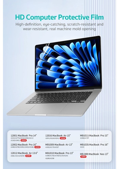 MacBook Pro 14 İnç Uyumlu M1 Pro Nano Hd Şeffaf Ekran Koruyucu Film