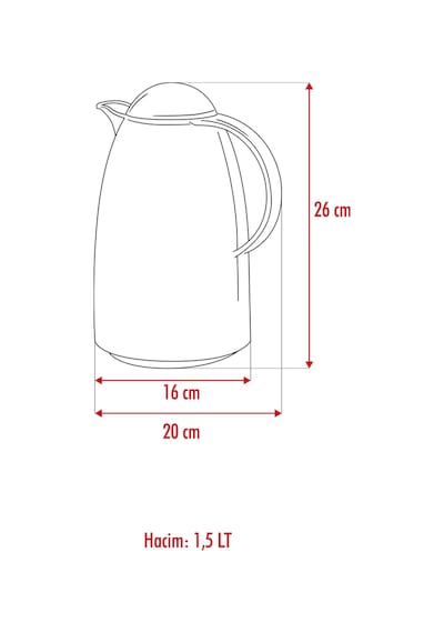 1.5 Lt Isı Yalıtımlı Çay Ve Soğuk Su Termosu Şeffaf 12 Saat Sıcak Tutar& İçi Camdır