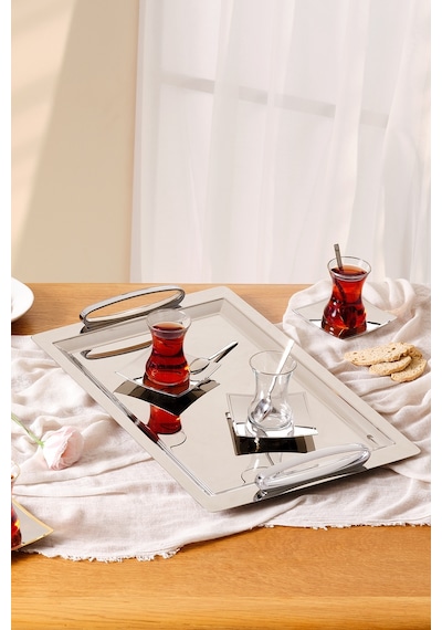 Emsan Lukas 19 Parça Çay Seti 125 Ml Platin Gümüş