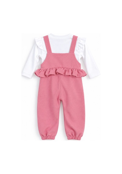 Babyhola Kız Bebek Çocuk Salopet Badi Takım 2338 Pembe
