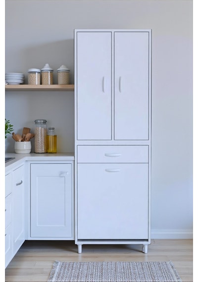 Eliusta Pine 65 Cm Genişlikte Dolap 65x171x32,5 Cm Banyo/mutfak Dolabı İki Kapaklı Sepetli Dolap Beyaz Eliusta Pine 65 Cm Genişlikte Dolap 65x171x32,5 Cm Banyo/mutfak Dolabı İki Kapaklı Sepetli Dolap Beyaz