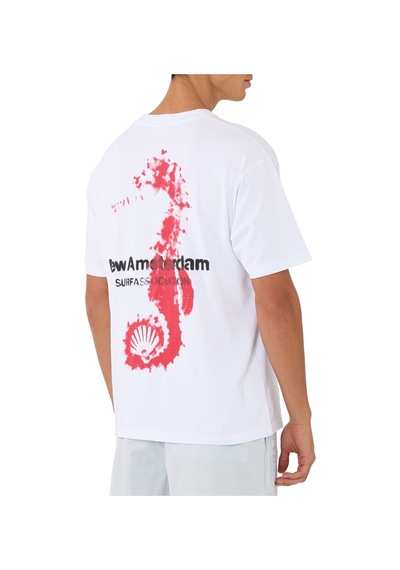 New Era Erkek Denizatı Baskılı Tişört Regular Fit S-xl Beyaz