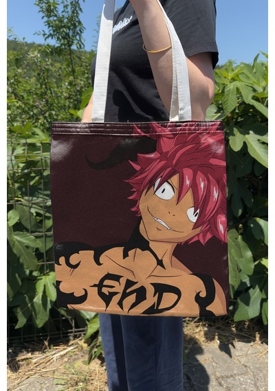 Zipzap Fairy Tail V2 Yazlık Kışlık Çift Taraflı Kanvas Baskı Bez Çanta Anime Çantası