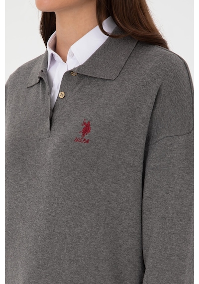U.S. Polo Assn. U.s. Polo Assn. Kadın Gri Melanj Kazak /triko 50314707-vr086